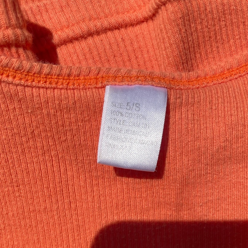 Orange Ribbed Tank Top - Picture 3 of 4
